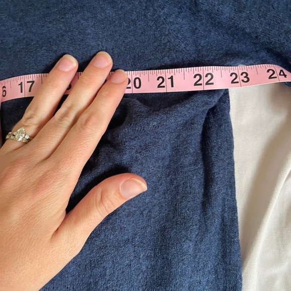 Turnbury Men's Blue v neck Sweater extra fine merino wool size XXL - Picture 6 of 10